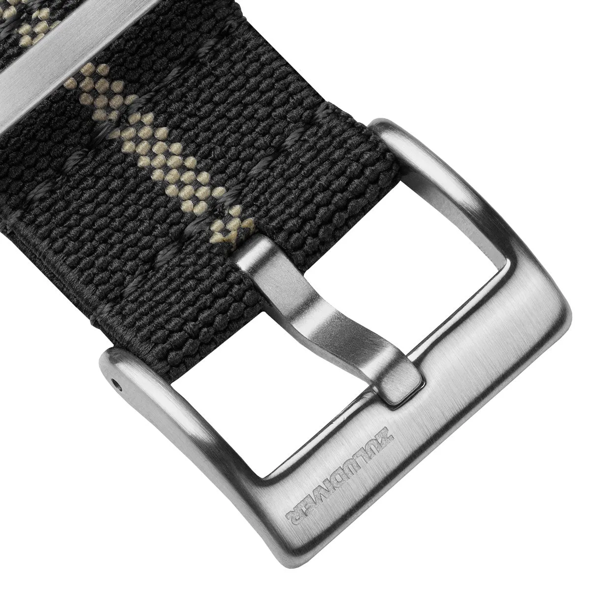 1973 British Military Watch Strap: AIRBORNE Elastic - Black / Sand