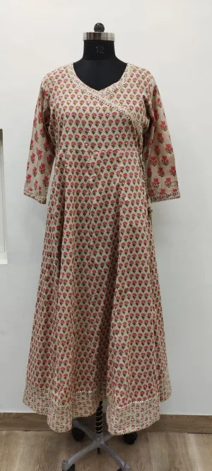 Angrakha Cotton Gown