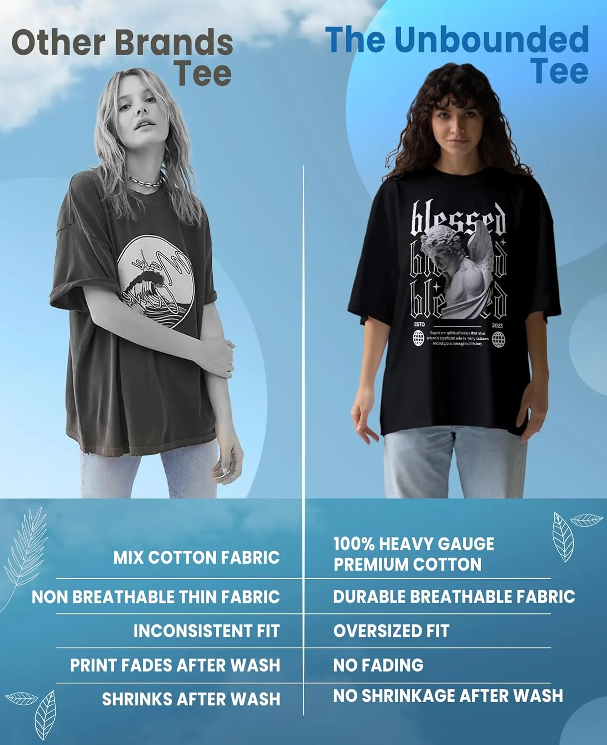 Anime Girl Trendy Oversized T-Shirts for Women, Cotton T-Shirts, Perfect for Casual Wear & Gifting | WB.6.39