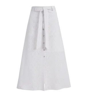 Aria Midi Broderie Skirt