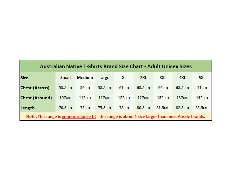 Australia Kangaroo & Emu Adults T-Shirt (Various Colours)