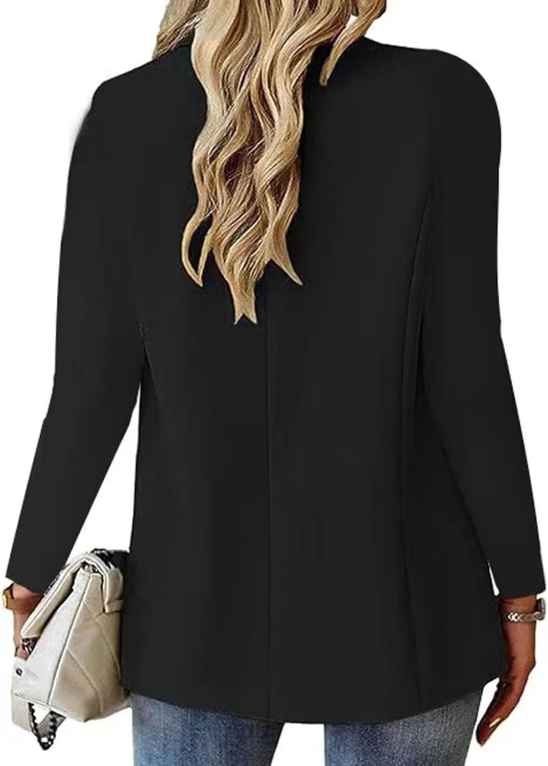 Blazers for Women 2025 Summer Open Front Long Sleeve Slim Fit Suit Jackets Lightweight Office Business Casual Jackets