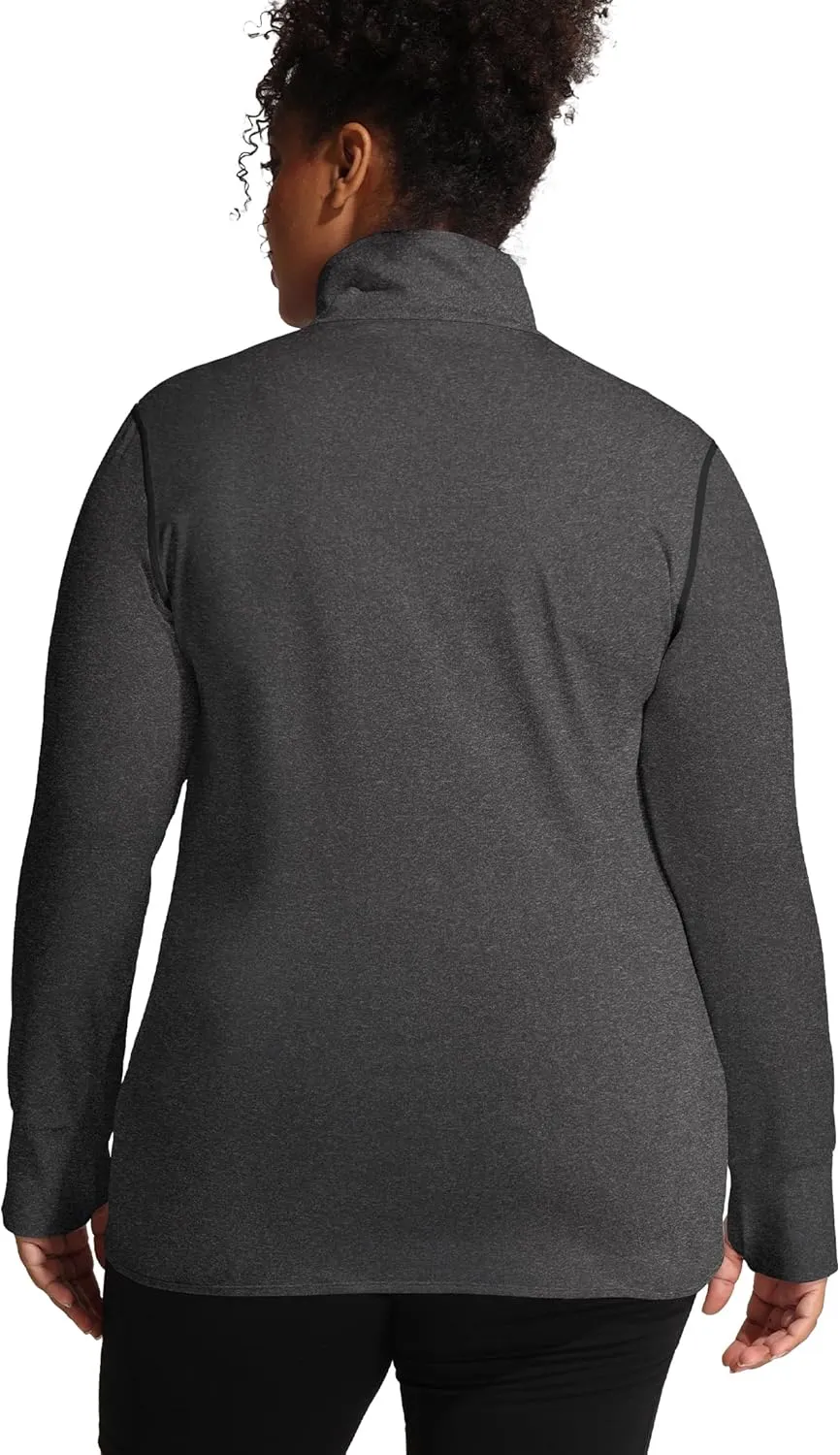 COOTRY Women's Plus Size Athletic Jackets Zip Up Lightweight Workout Running Track Jackets with Thumb Holes