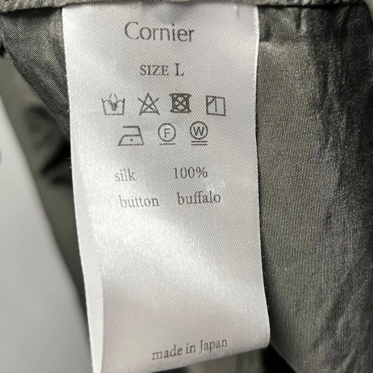 Cornier コルニエ BRAZIL SILK LONG SLEEVE SHIRTS シルクシャツ