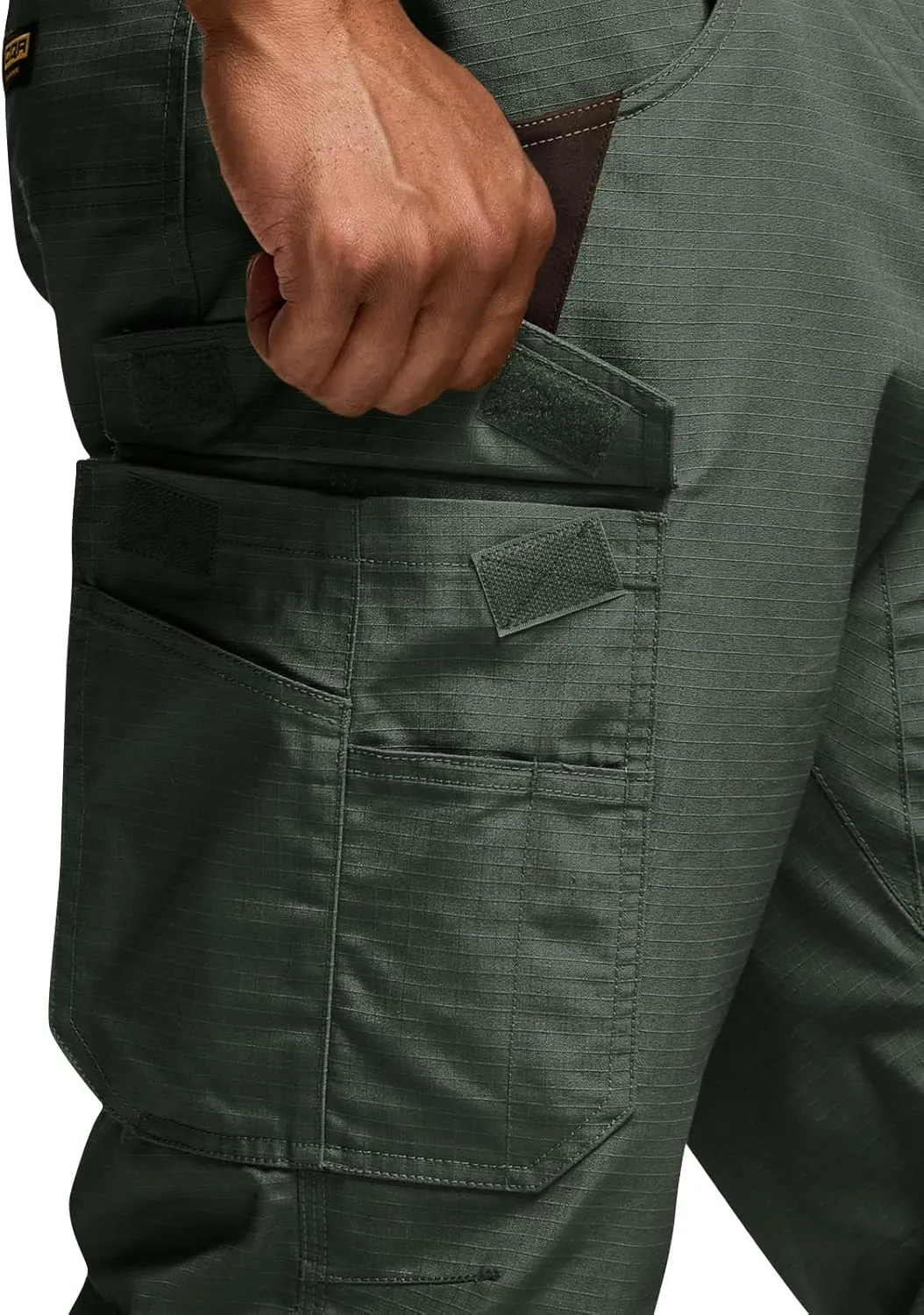 CQR Men's Quick Dry Work Pants, Water Resistant Outdoor Tactical Pants, Lightweight Stretch Cargo Hiking Pants