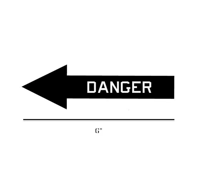 Danger Arrow Black (Left)