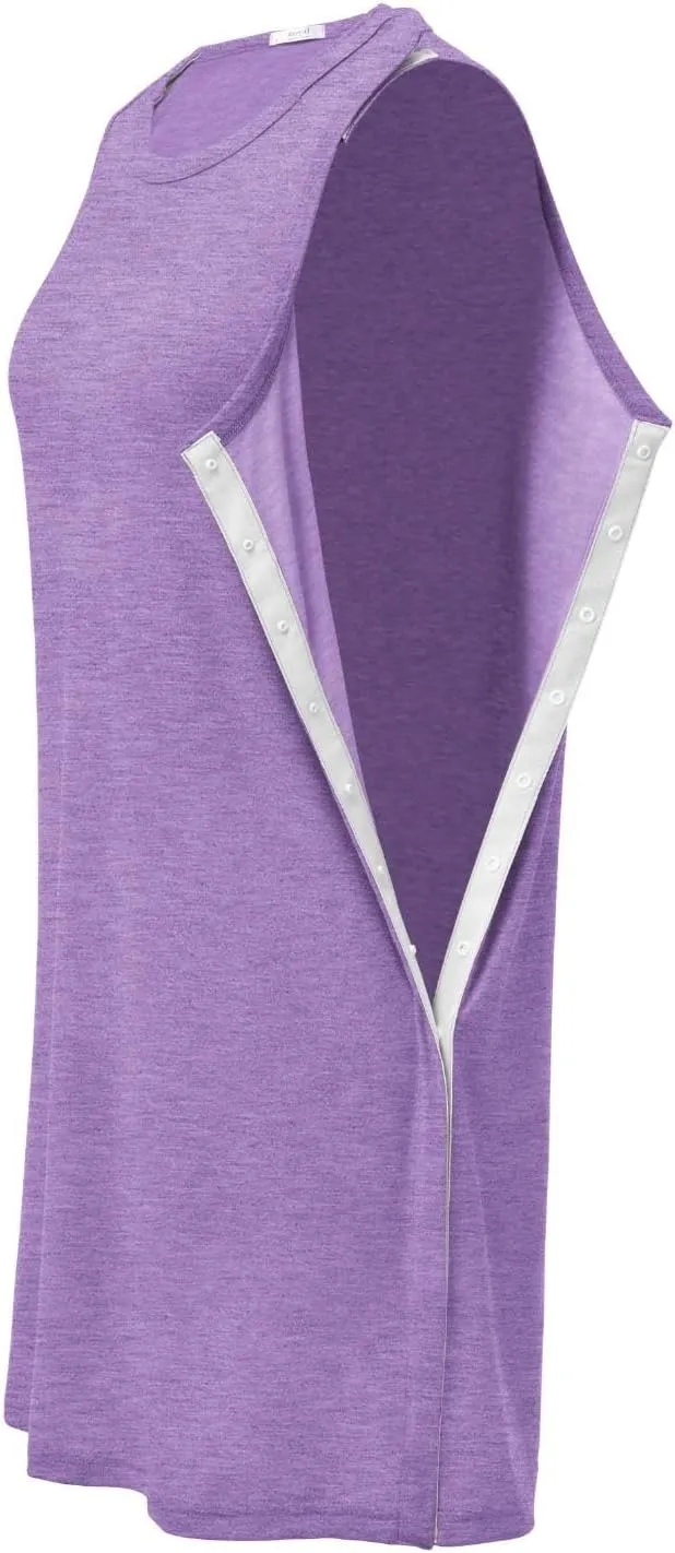 Deyeek Women's Post Shoulder Surgery Dress Full Tear Away Sleeveless Tank Dress After Rotator Cuff Adaptive Clothing