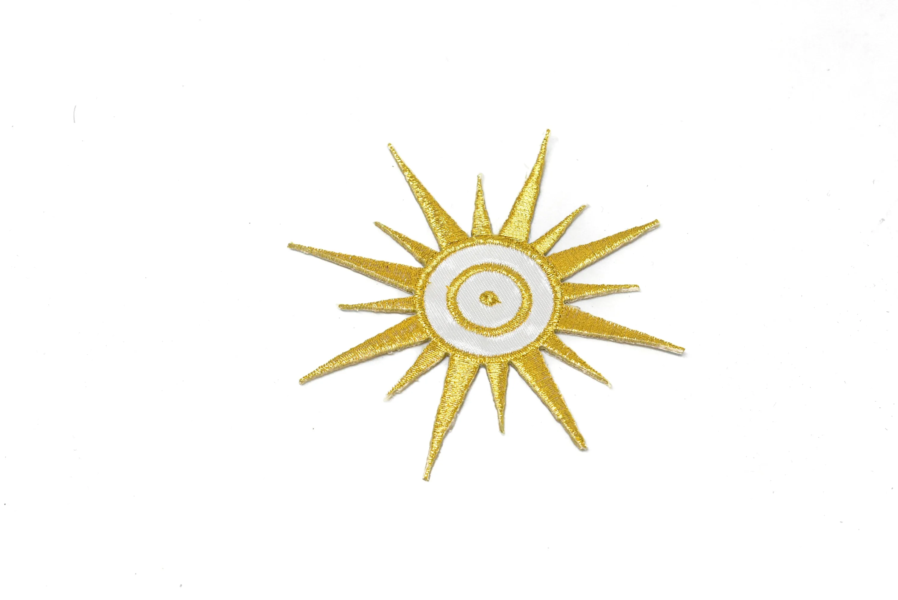 Embroidered Sun Iron On Patch Applique 3.5" - 1 Piece