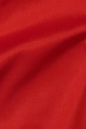 Fiery Red Silk Shantung 54" Fabric