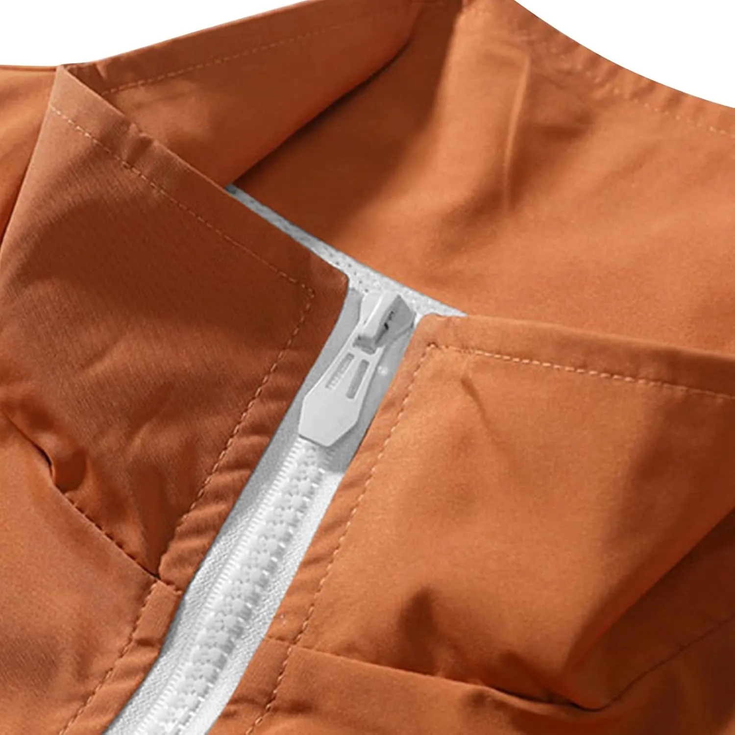 Finelylove Mens Casual Bomber Jacket Lightweight Zip Up Stand Collar Varsity Jacket Fashion Color Block Windbreaker