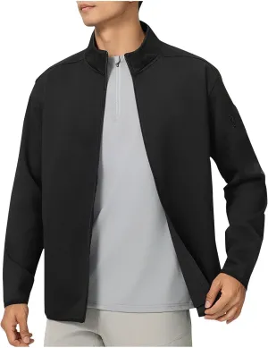 Finelylove Mens Track Jackets Lightweight Zip Up Stand Collar Running Athletic Jacket Active Outwear with Phone Pocket