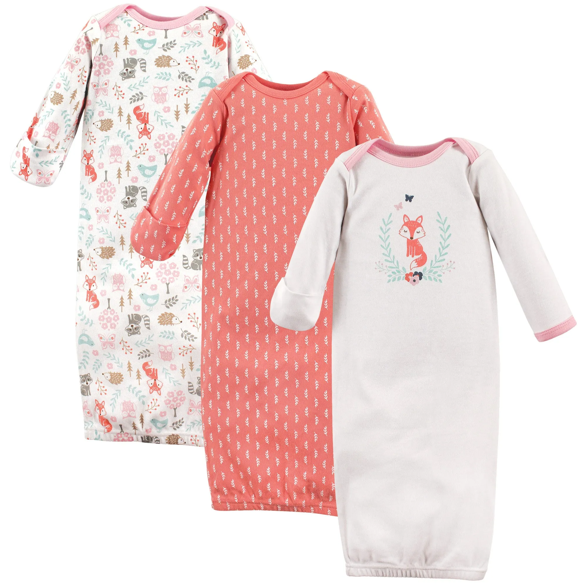 Hudson Baby Cotton Gowns, Woodland Fox