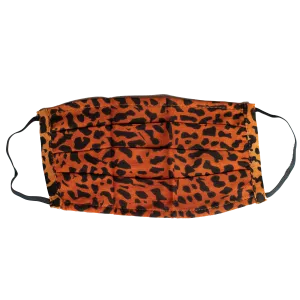 INDAH CLOTHING - FACE MASK ORANGE LEOPARD
