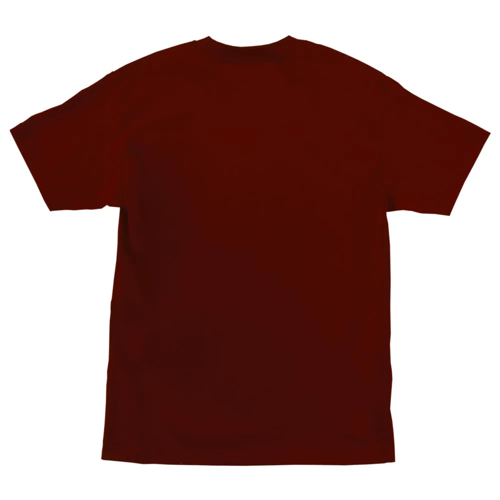 Independent Skull Span Mens Independent T-Shirt - BURGUNDY