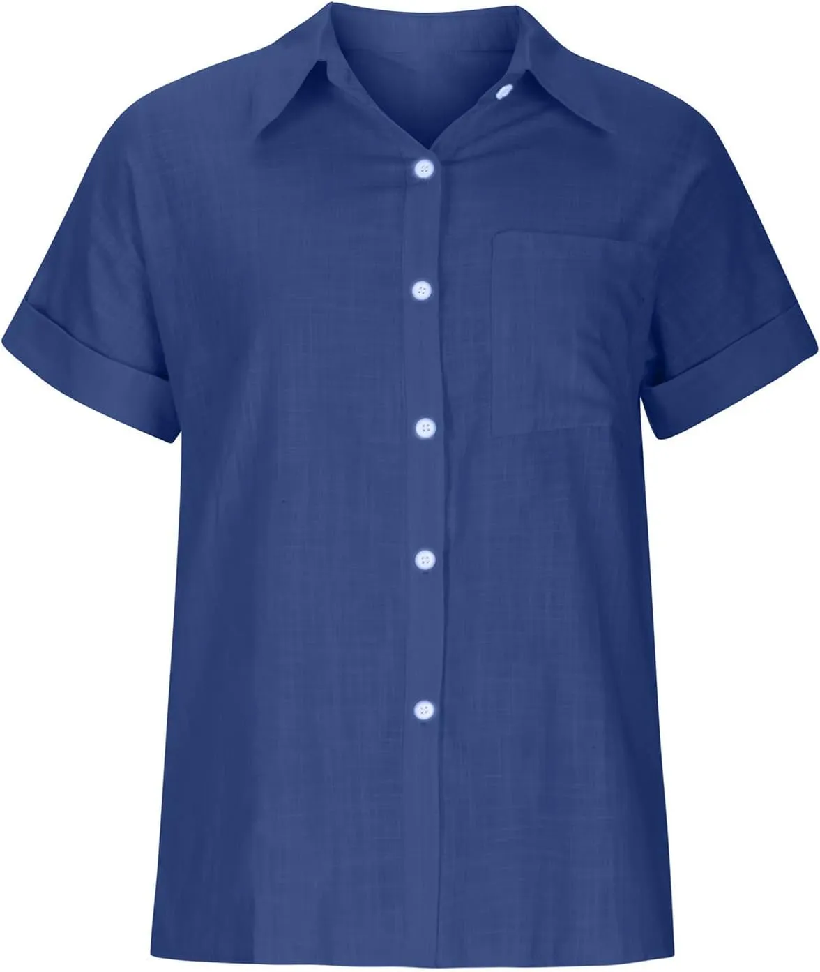 LRMQS Linen Shirts for Women Short Sleeve Summer 2024 Button Down Shirt Blouse Collared Casual Trendy Loose Tops Clothing