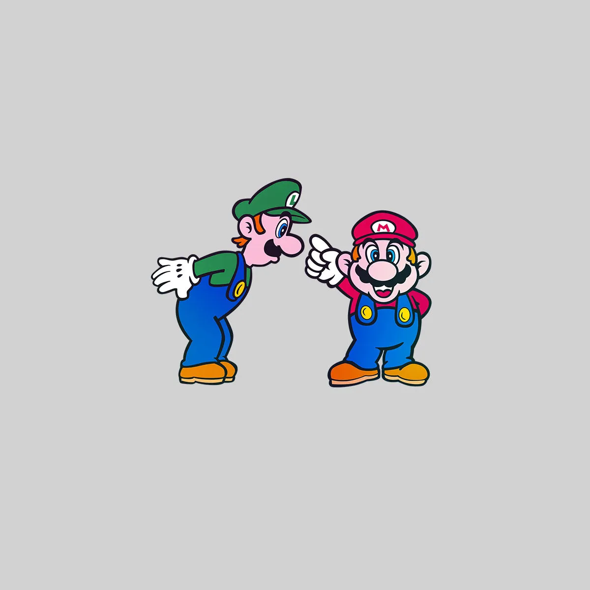 Luigi & Mario Super Mario Mens Retro T-Shirts for Kids OLD SKOOL Fast Delivery