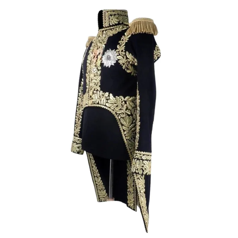 Marshal Full Dress Turn Backs with Two Faces Embroidered