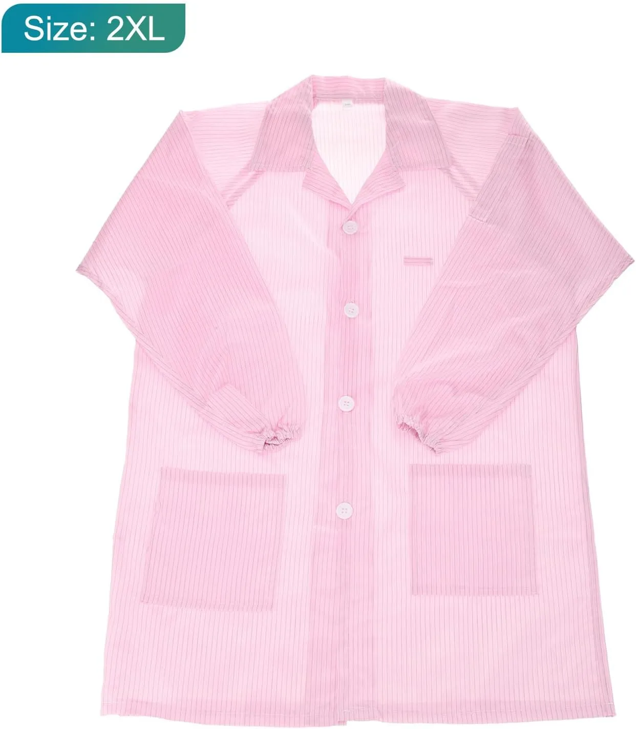 MECCANIXITY ESD Lab Coat Anti Static Clothing Science Jacket with Cuff Lapel Collar for Men Women