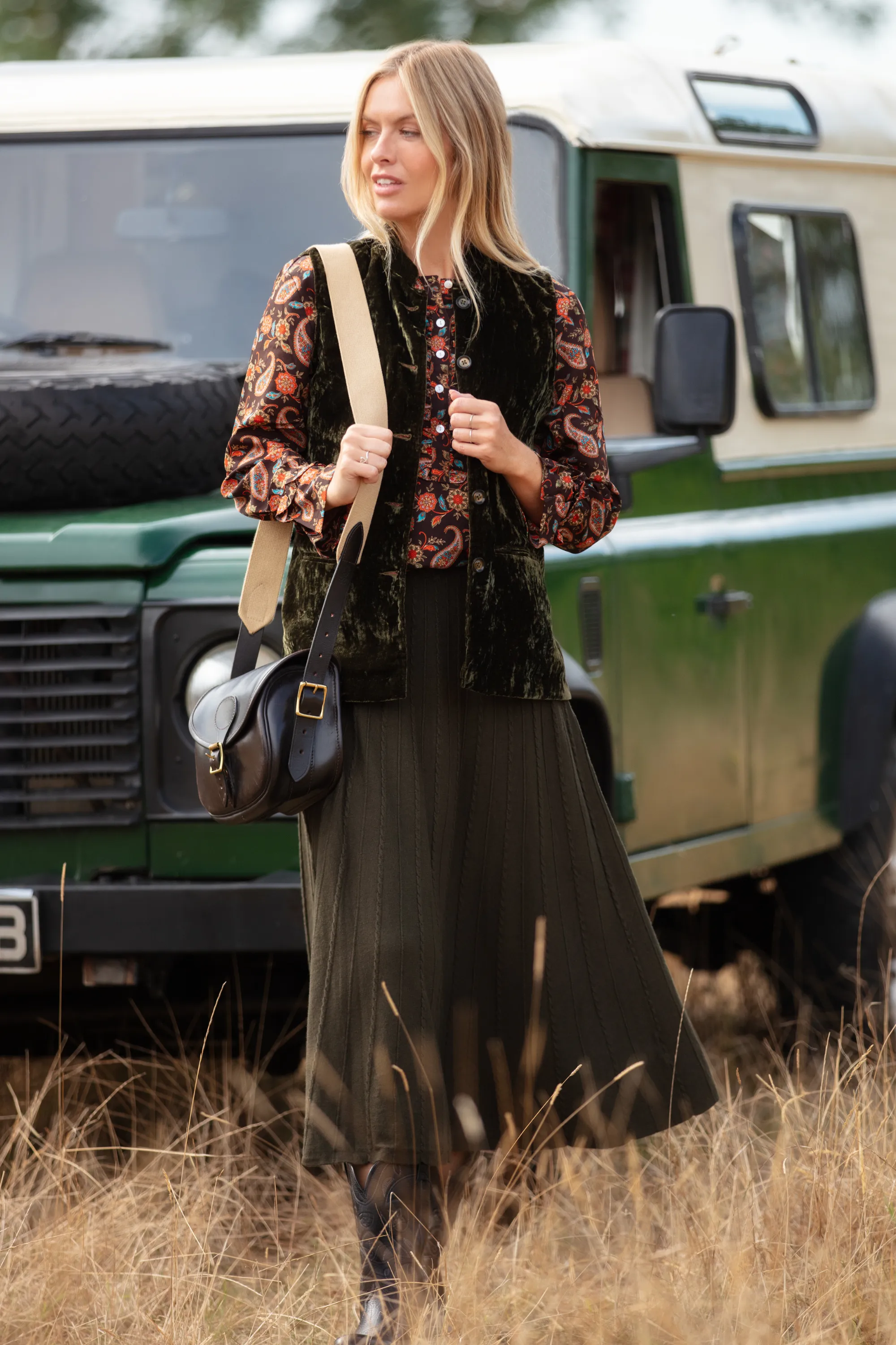 Meg Shirt in Chocolate Paisley