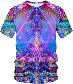 Novelty Mens Crew Neck Print Tee 3D Abstract Art Trippy T-Shirt