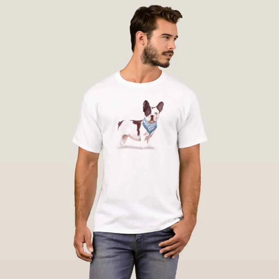 Nutcase Designer Round Neck Men's T-Shirt Wrinkle-Free Poly Cotton Tees - Blue Boy