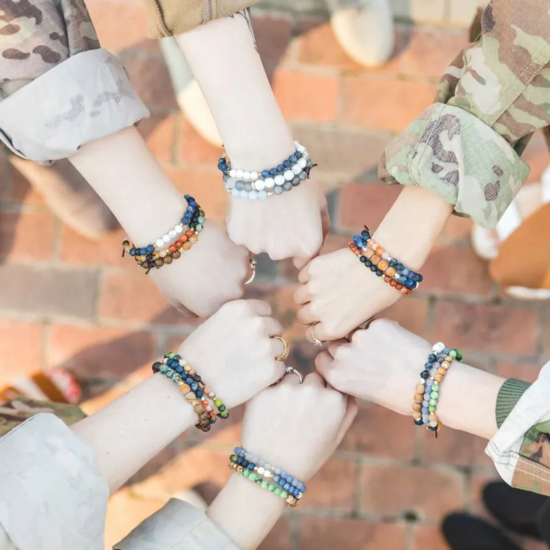 One Day Closer Mini Bracelet - Green | Military Deployment Bracelet