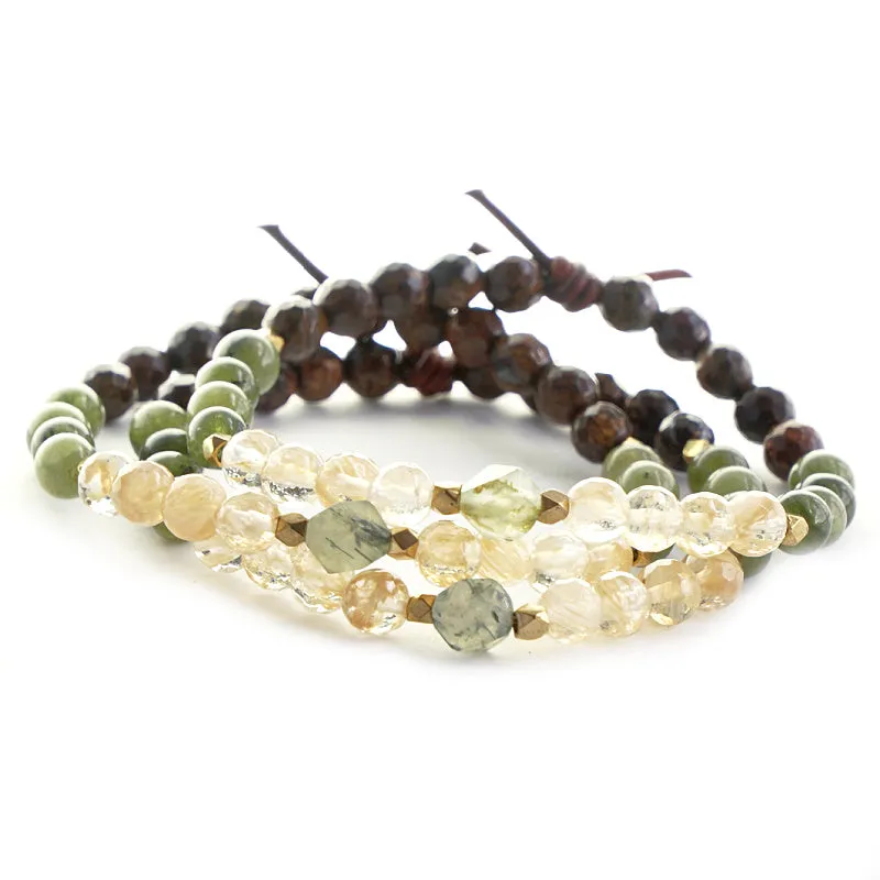 One Day Closer Mini Bracelet - Green | Military Deployment Bracelet