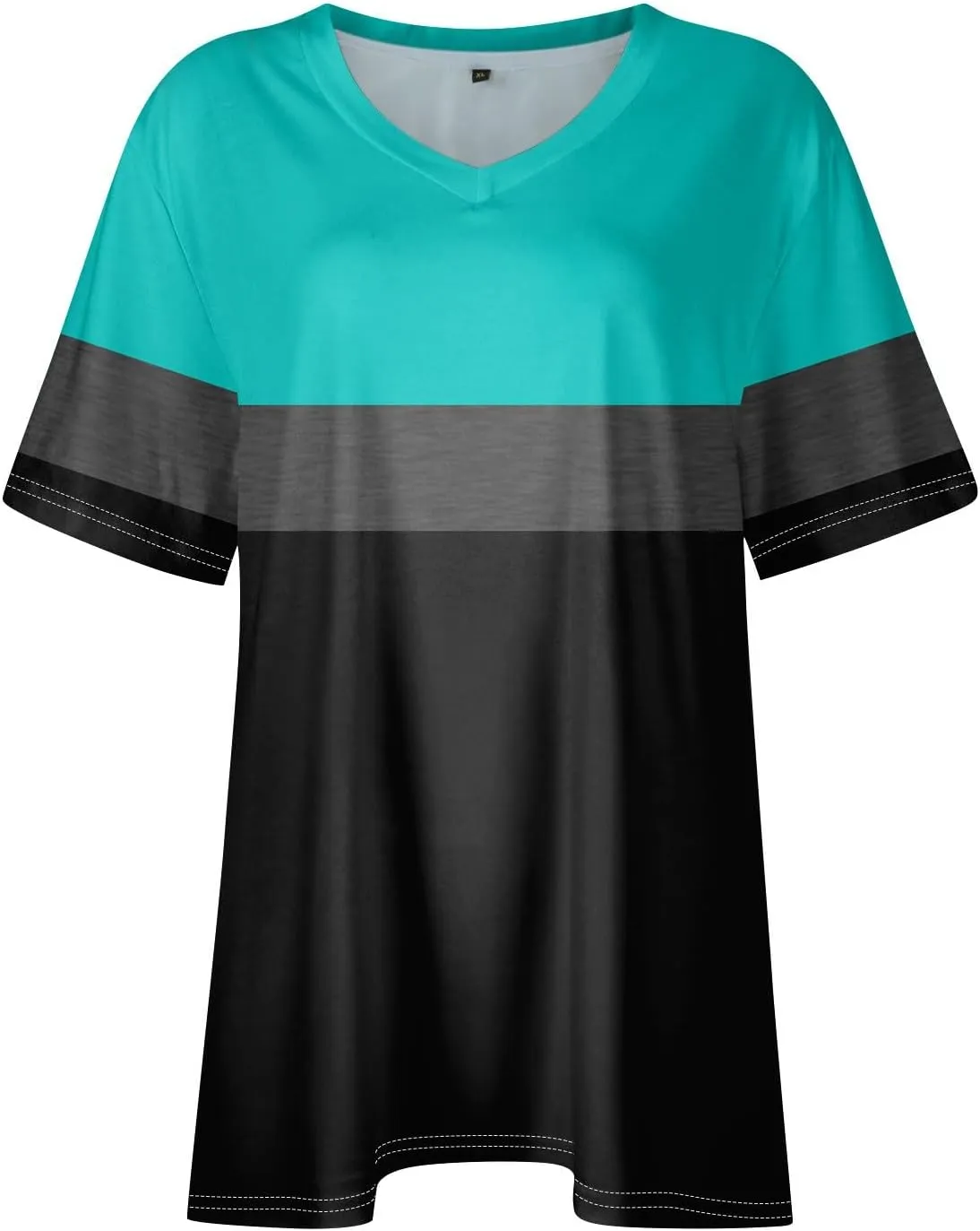 Plus Size Summer Tops Shorts Sleeve Work Shirts For Women Tops V Neck Basic Tee Tunic Oversized Blouses Comfy Clothes