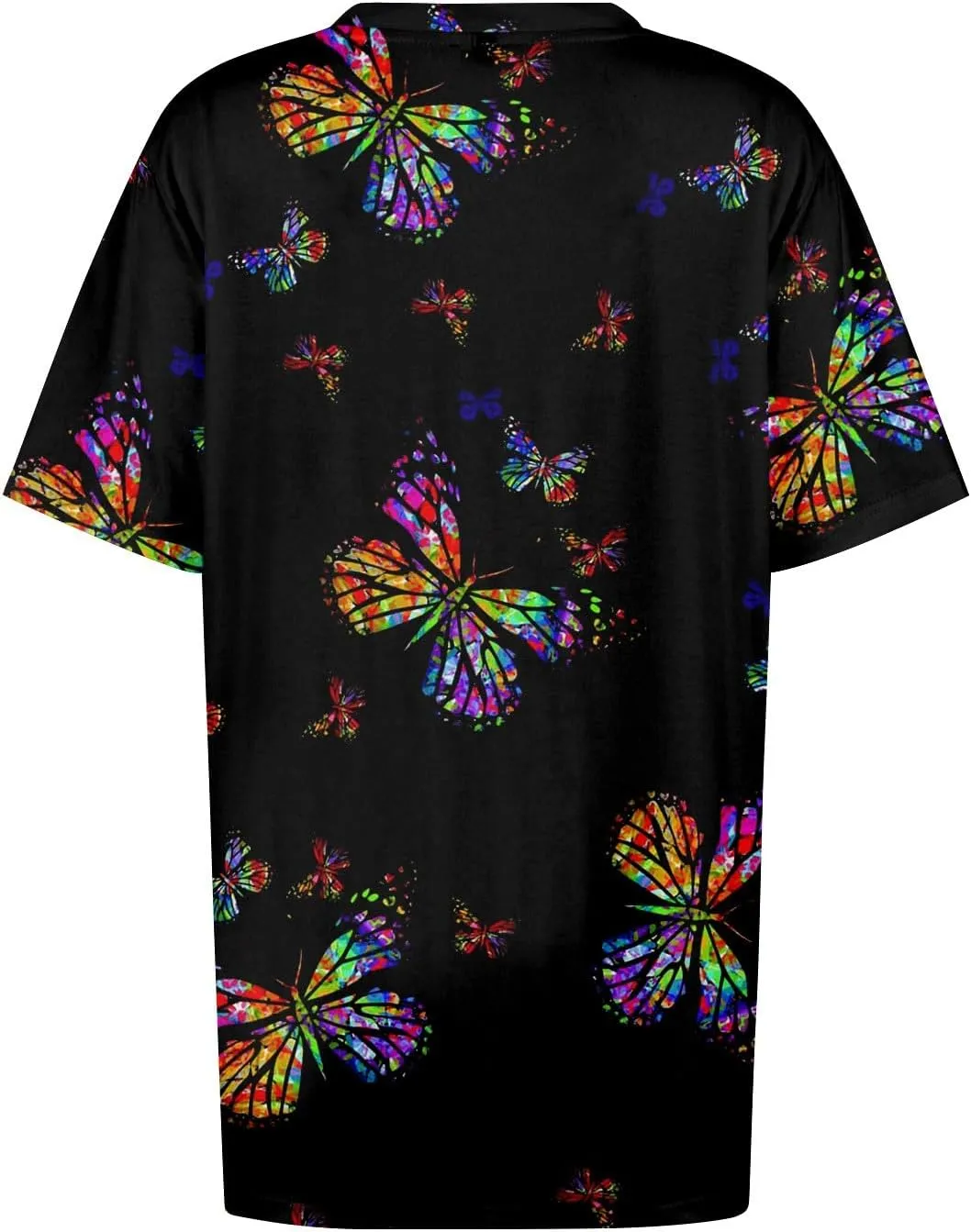 Plus Size Summer Tops Shorts Sleeve Work Shirts For Women Tops V Neck Basic Tee Tunic Oversized Blouses Comfy Clothes