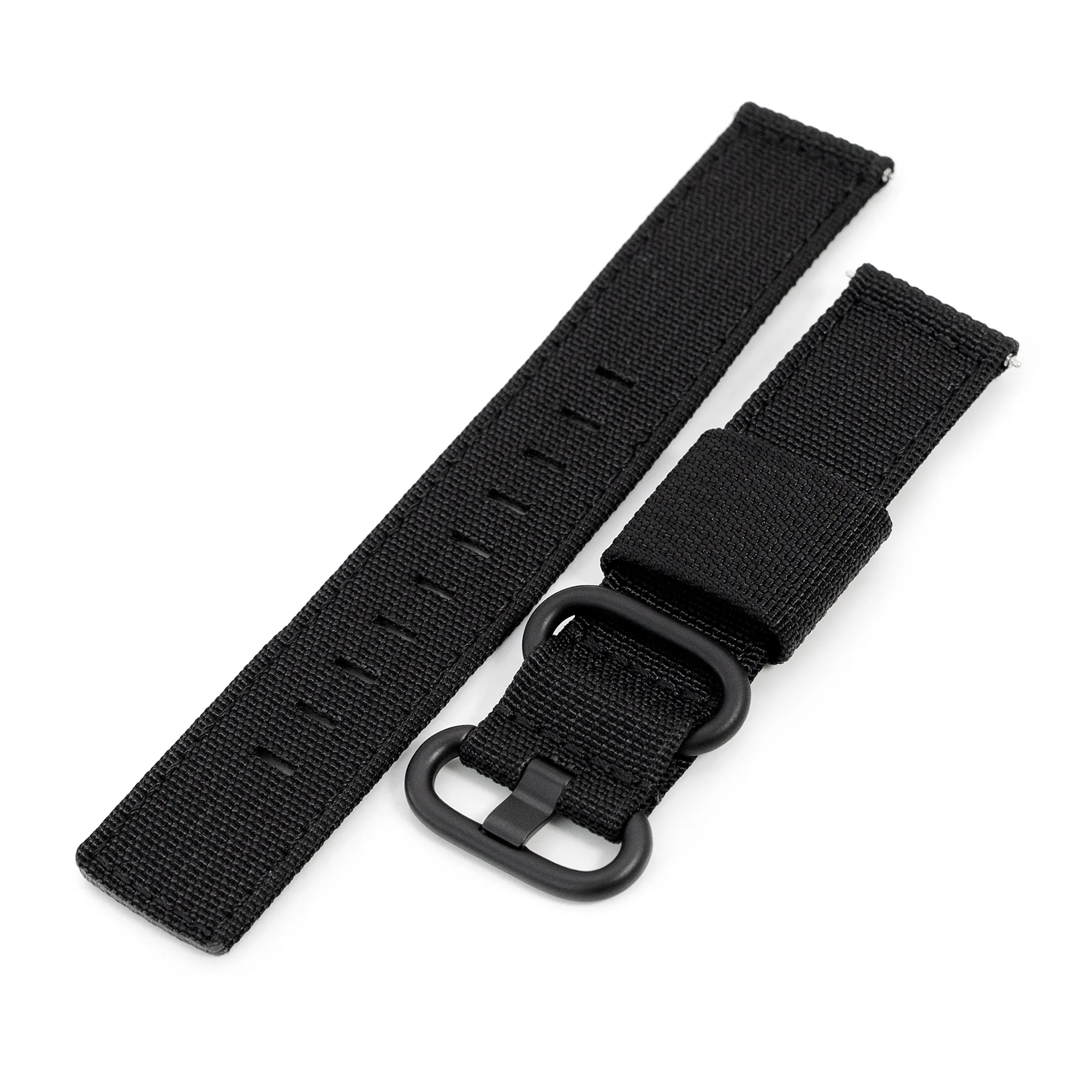 Q.R. 20mm 2-pcs Ribbed Nylon, Black