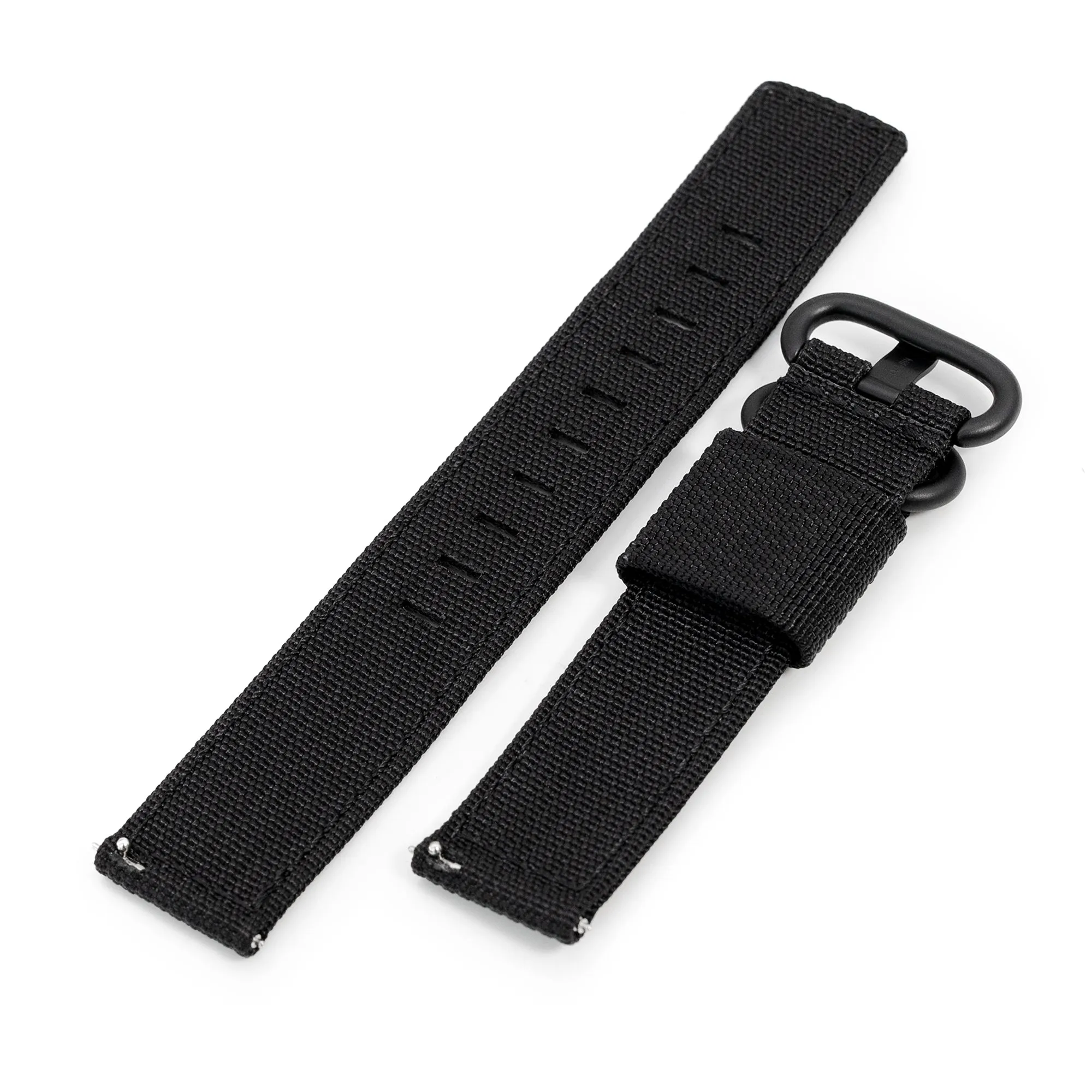Q.R. 20mm 2-pcs Ribbed Nylon, Black
