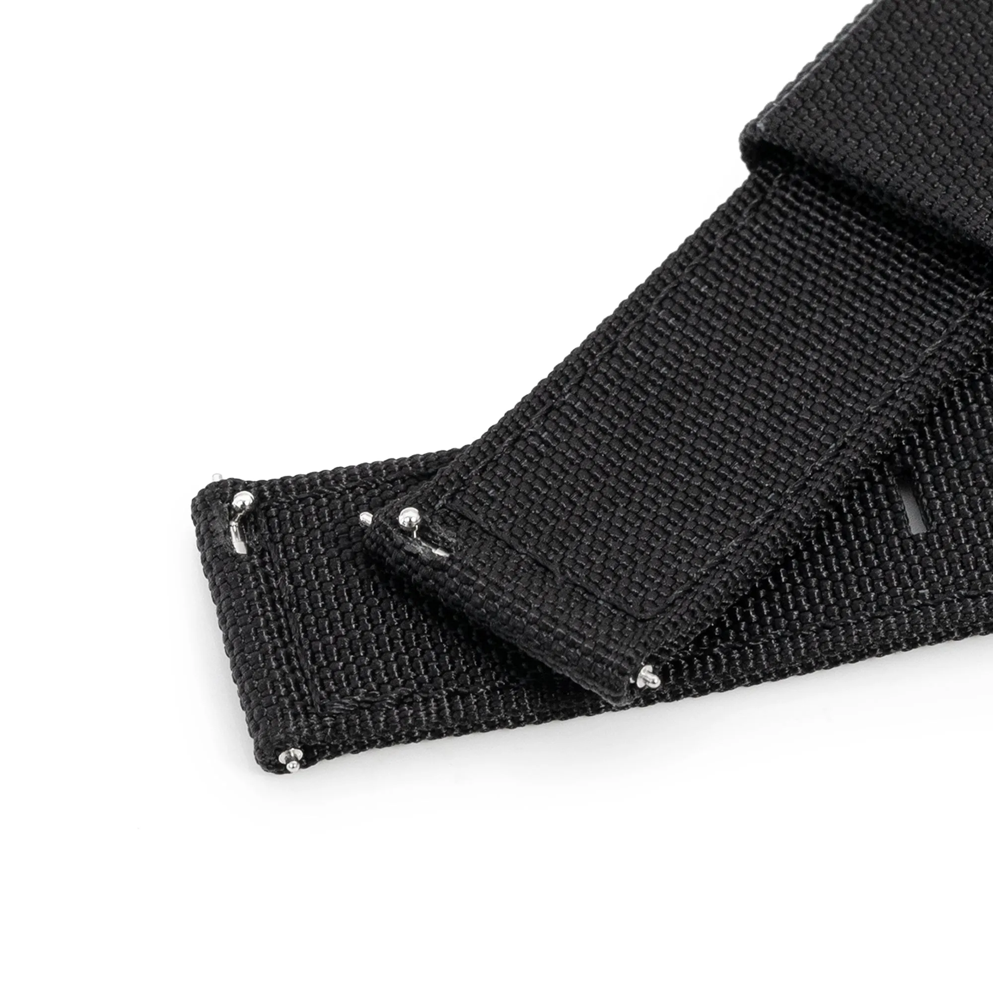 Q.R. 20mm 2-pcs Ribbed Nylon, Black