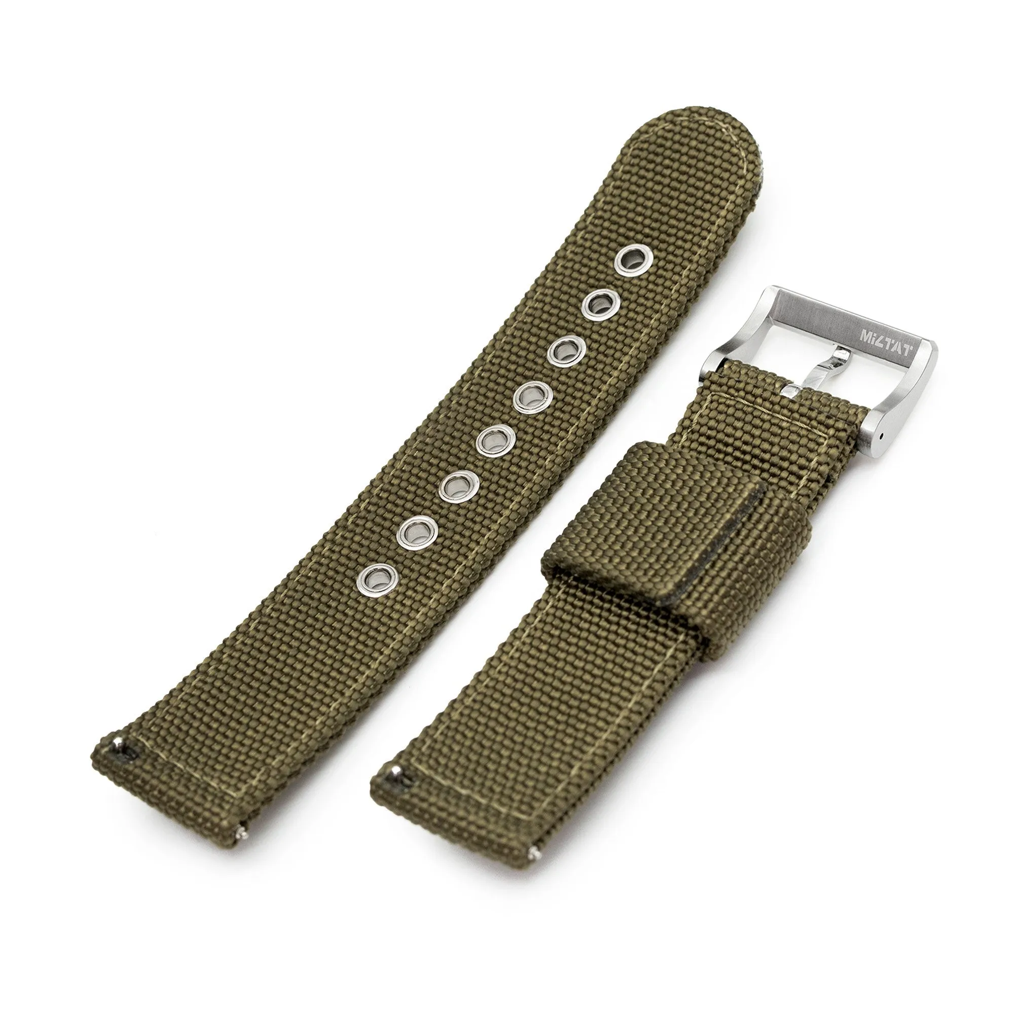 Q.R. 22mm Premium Nylon weaved, Military Green