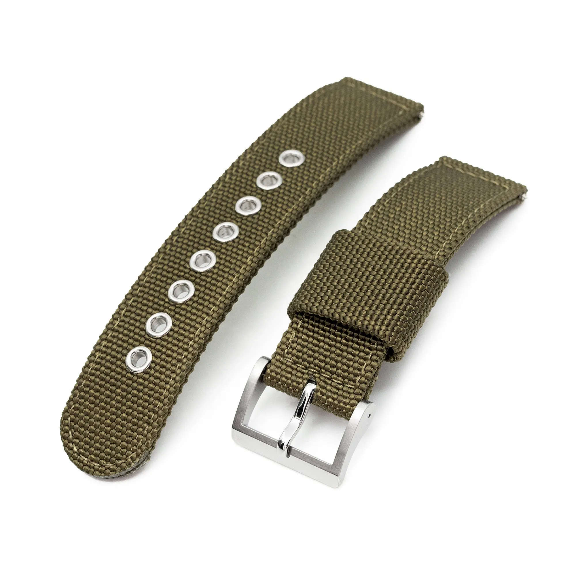 Q.R. 22mm Premium Nylon weaved, Military Green