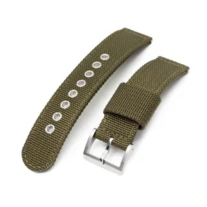 Q.R. 22mm Premium Nylon weaved, Military Green