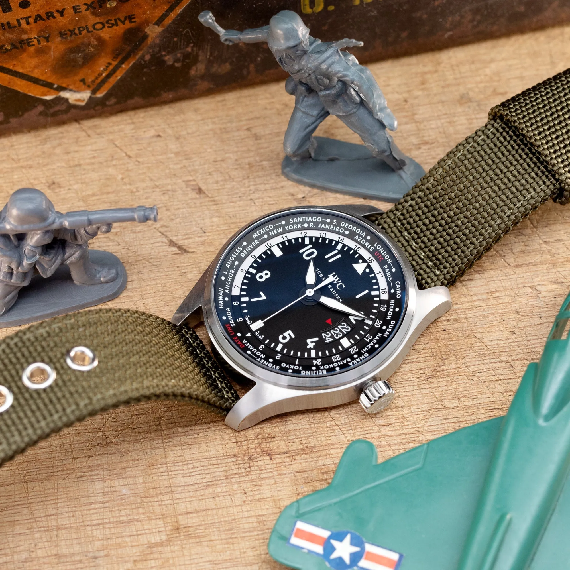 Q.R. 22mm Premium Nylon weaved, Military Green