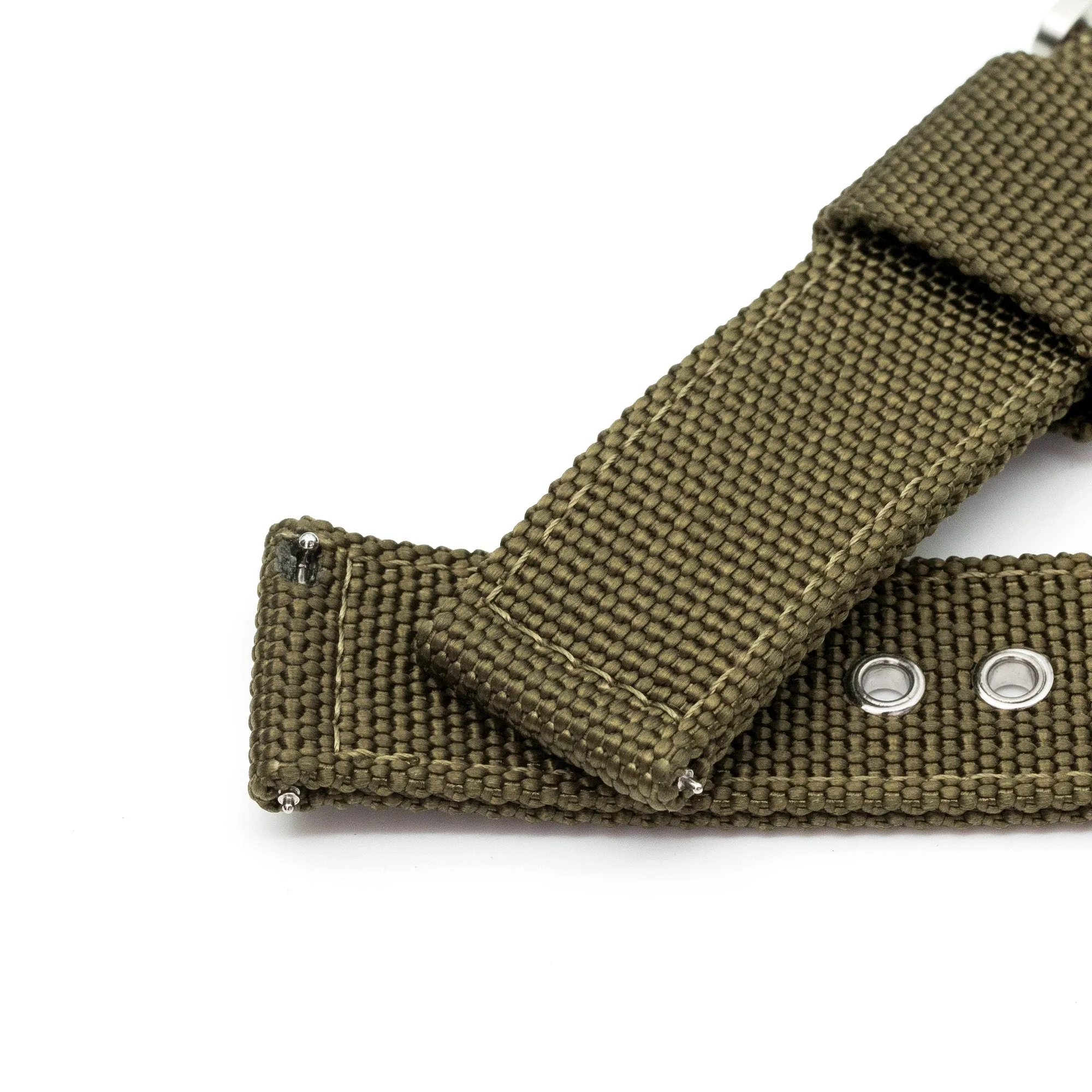 Q.R. 22mm Premium Nylon weaved, Military Green