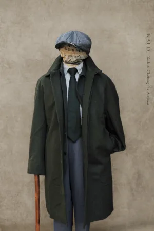 Raglan Sleeve A Coat - Deep Loden Green - M (Oversized)