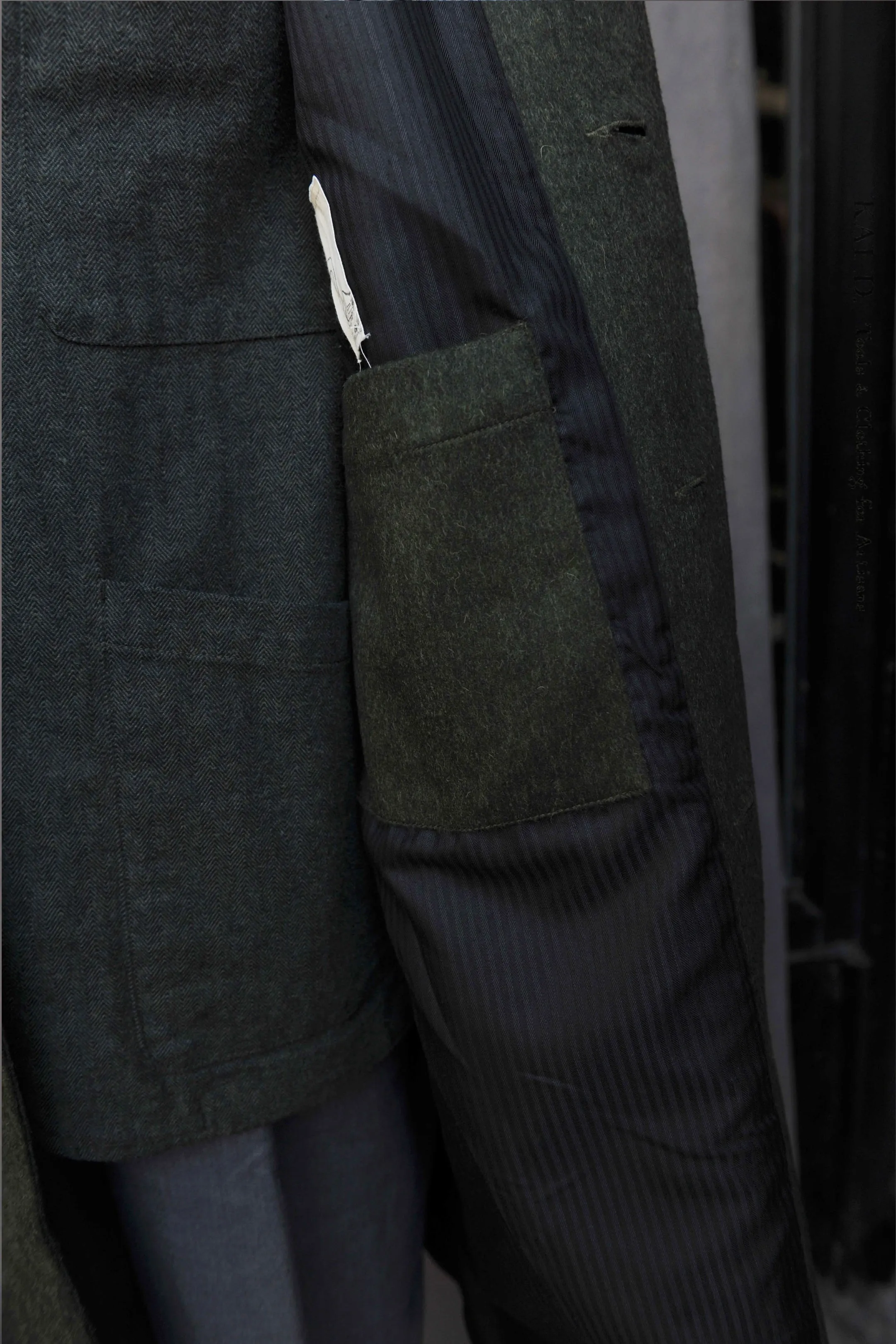 Raglan Sleeve A Coat - Deep Loden Green - M (Oversized)