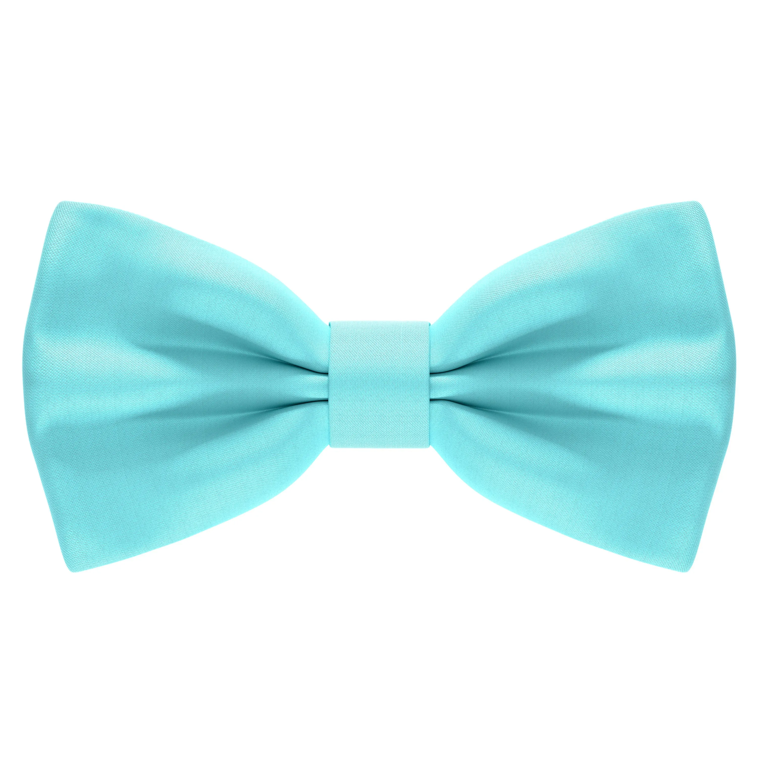 Satin Turquoise Bow Tie