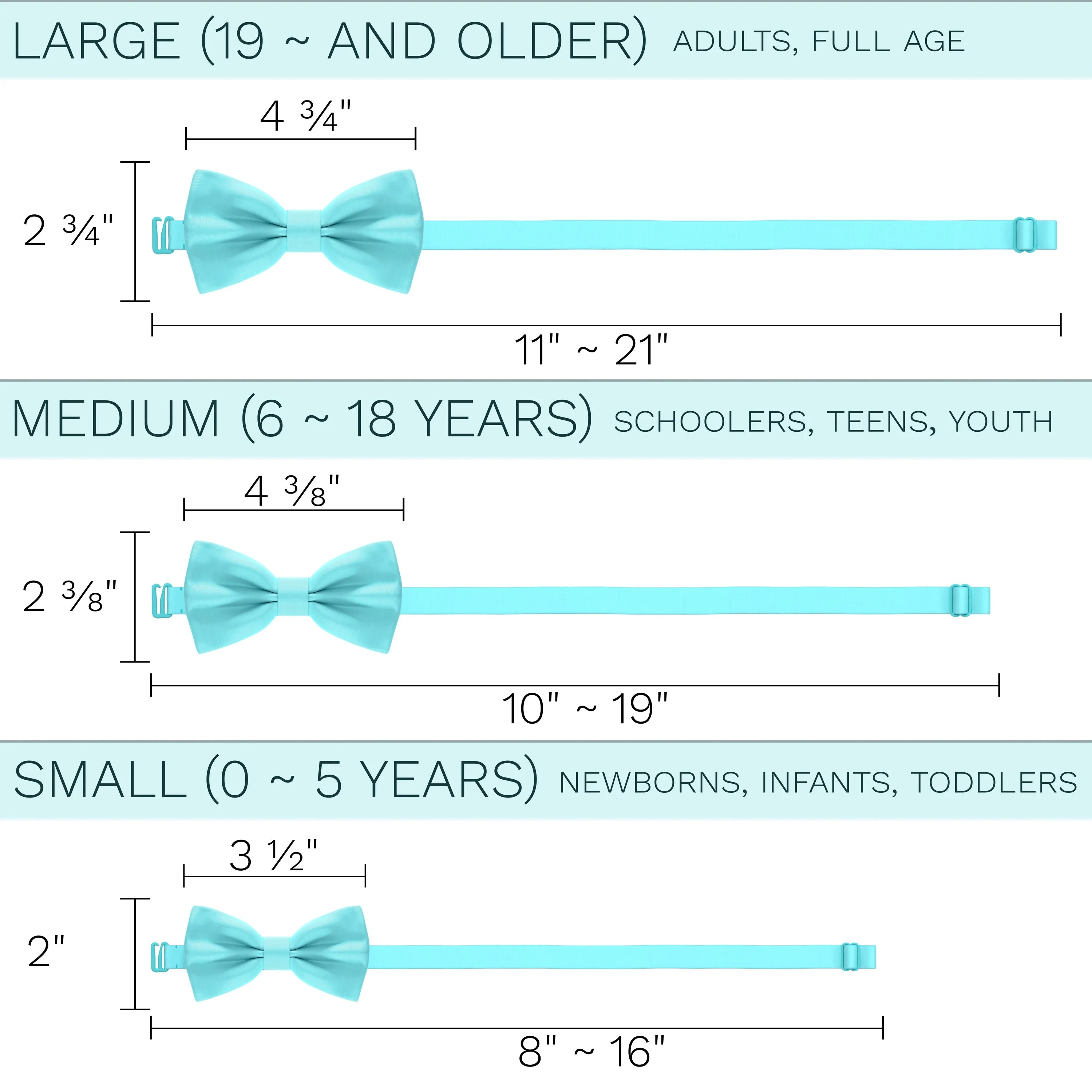 Satin Turquoise Bow Tie