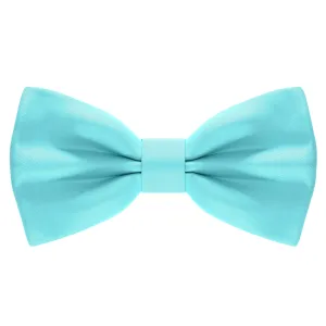 Satin Turquoise Bow Tie