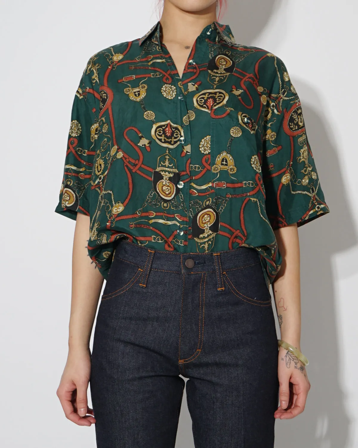 Silk shirts Short Sleeve Patterned / I