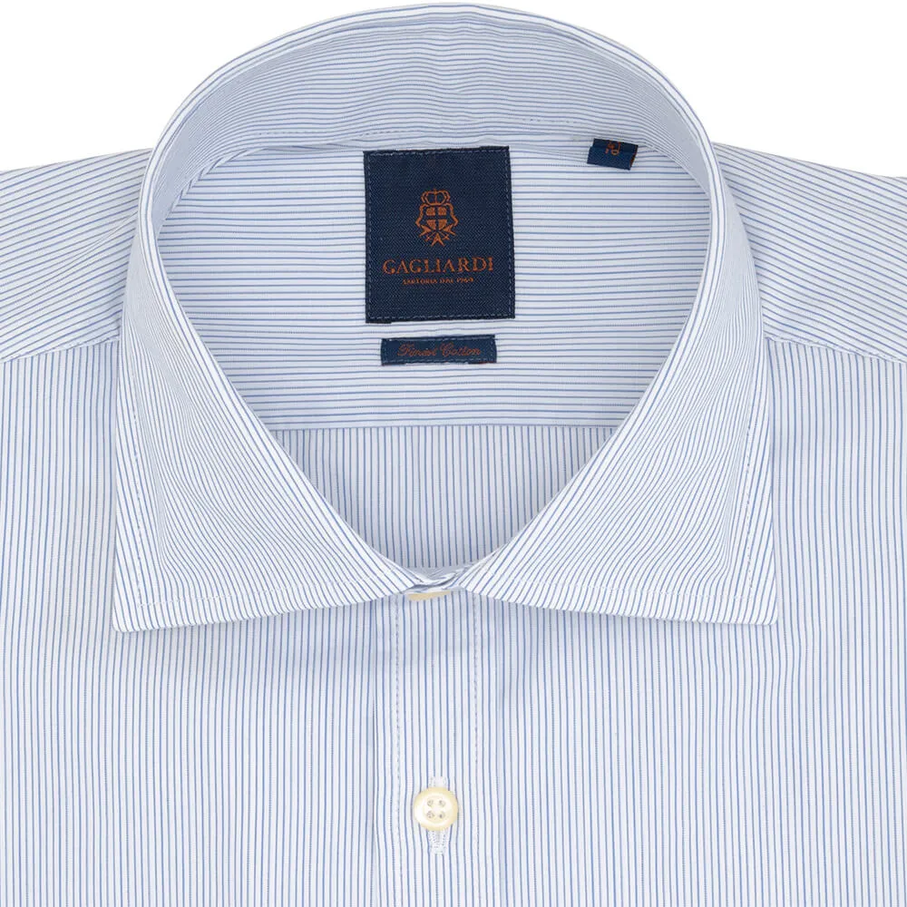 Slim Fit Sky Poplin Cotton Shirt