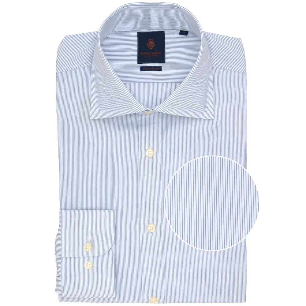Slim Fit Sky Poplin Cotton Shirt