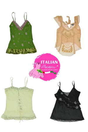 Spaghetty Beaded pretty Fairy Y2K Tops