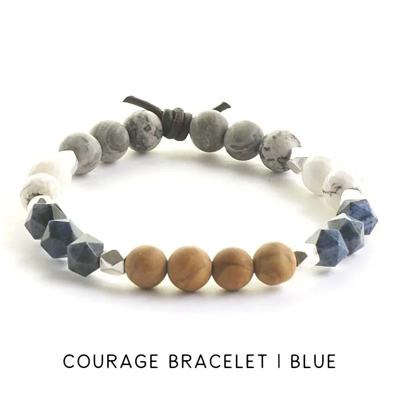 Stack of Two Military Bracelets | Home of the Brave   Courage