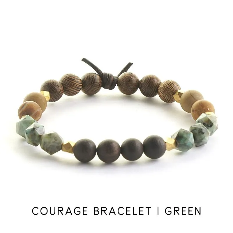 Stack of Two Military Bracelets | Home of the Brave   Courage
