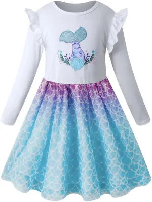 VASCHY Cute Girls Casual Autumn Spring Long-Sleeve Outfit, Toddler/Big Kid Girls Clothing Size 3-10T