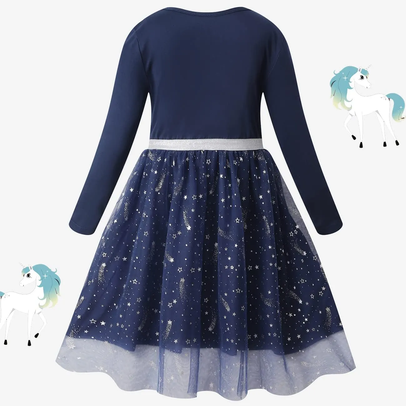 VASCHY Cute Girls Casual Autumn Spring Long-Sleeve Outfit, Toddler/Big Kid Girls Clothing Size 3-10T